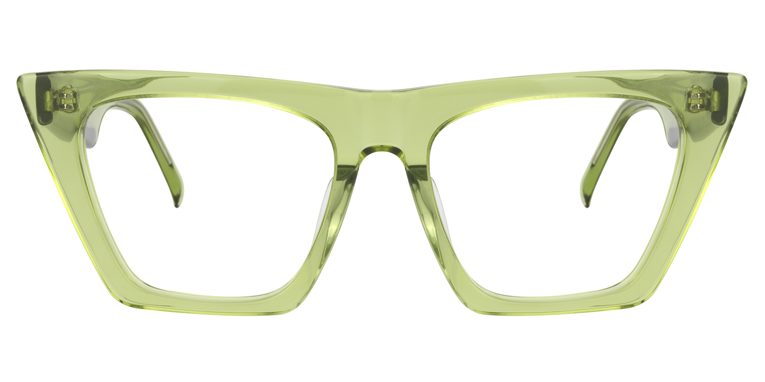 Cecile Cat Eye Light-Green Glasses0