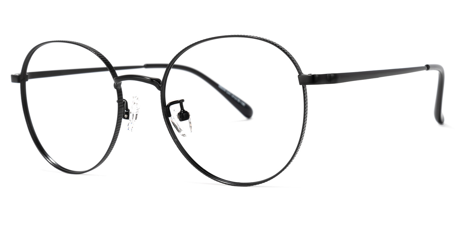 ZEELOOL Ringstaff Round Black Glasses