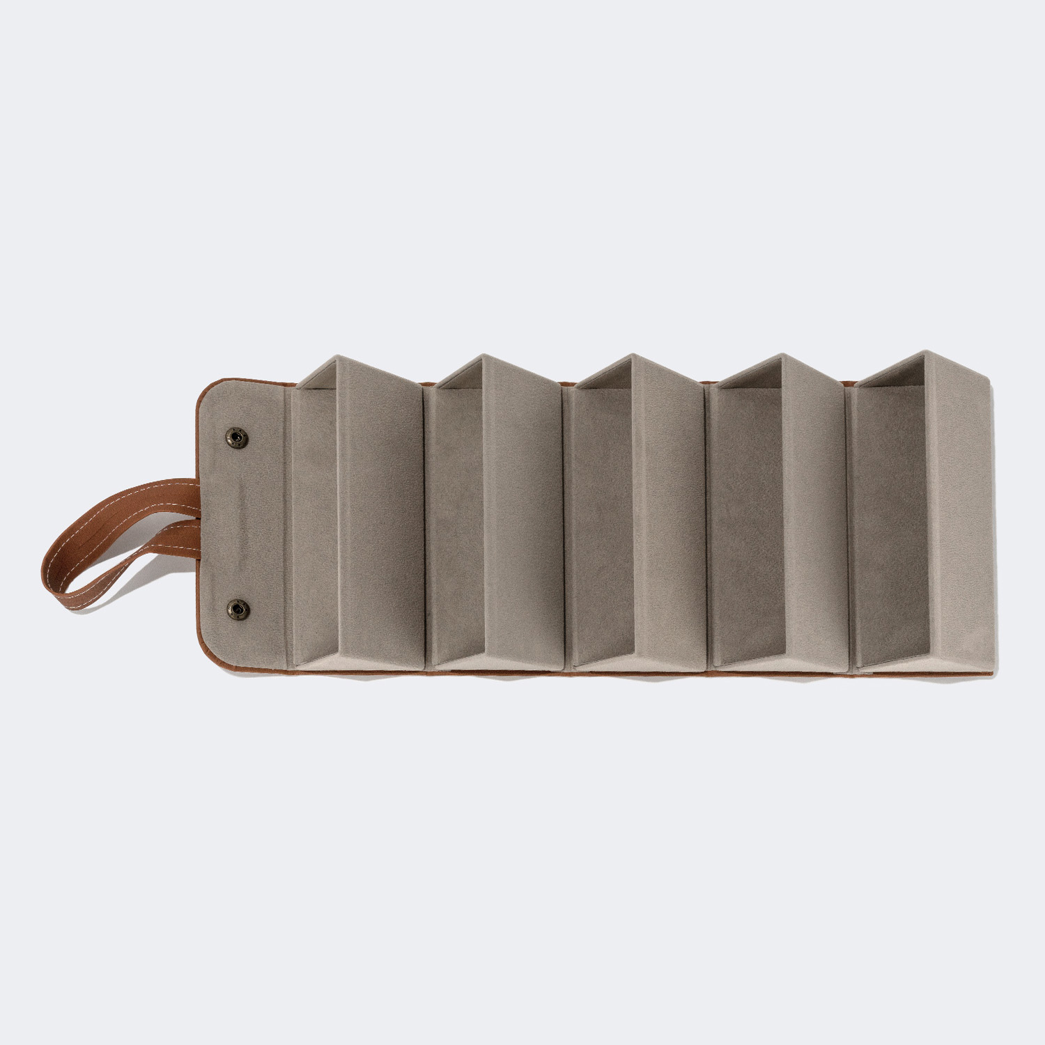 High-end Leather Hanging Brown Eyeglasses Storage Box