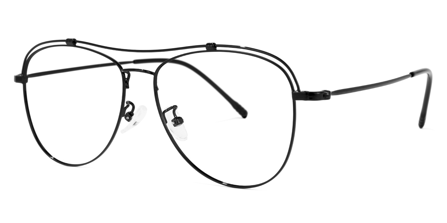 ZEELOOL Terica Aviator Black Glasses