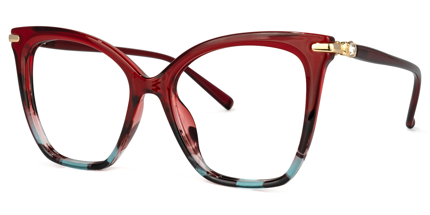 ZEELOOL Lamar Butterfly Red Glasses