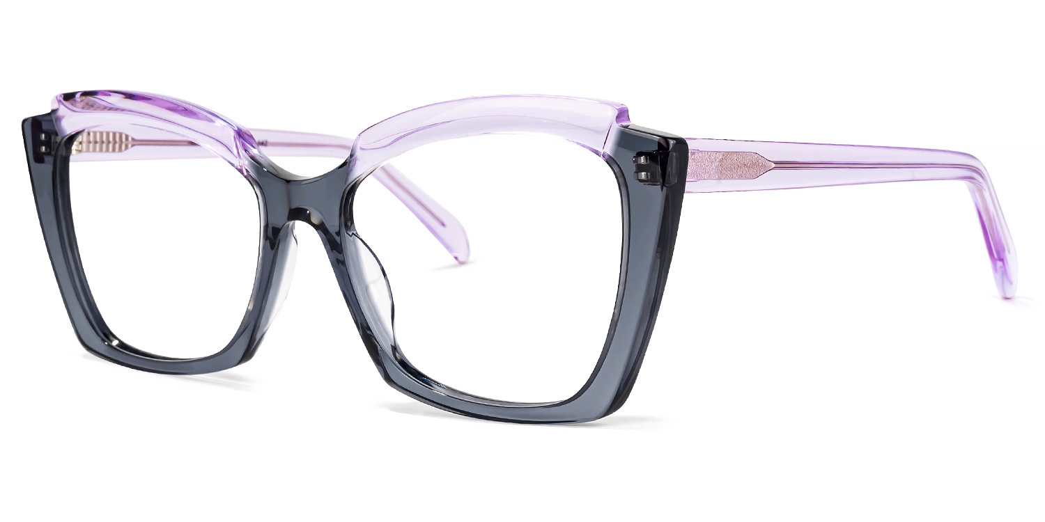 ZEELOOL Benesa Browline Gray Glasses