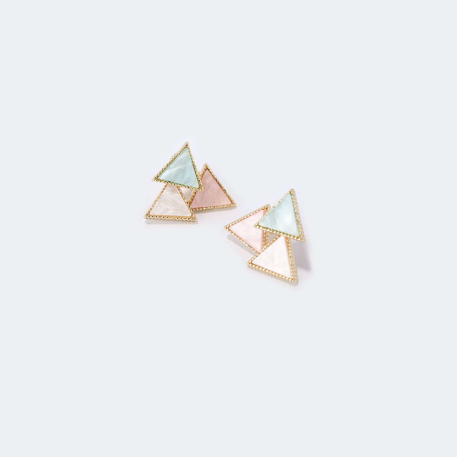 Stylish Triangle Colorful Earrings1