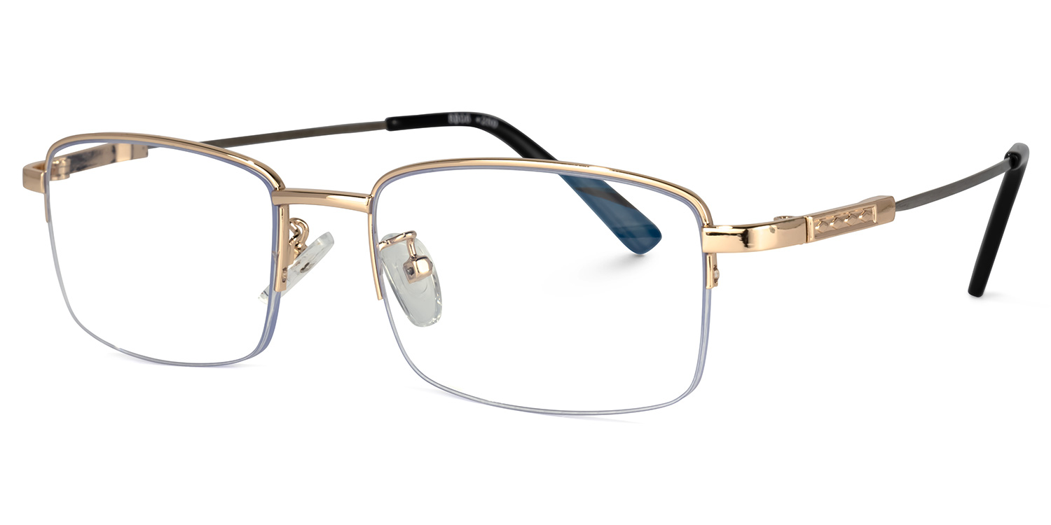 ZEELOOL Baggett Rectangle Gold Glasses