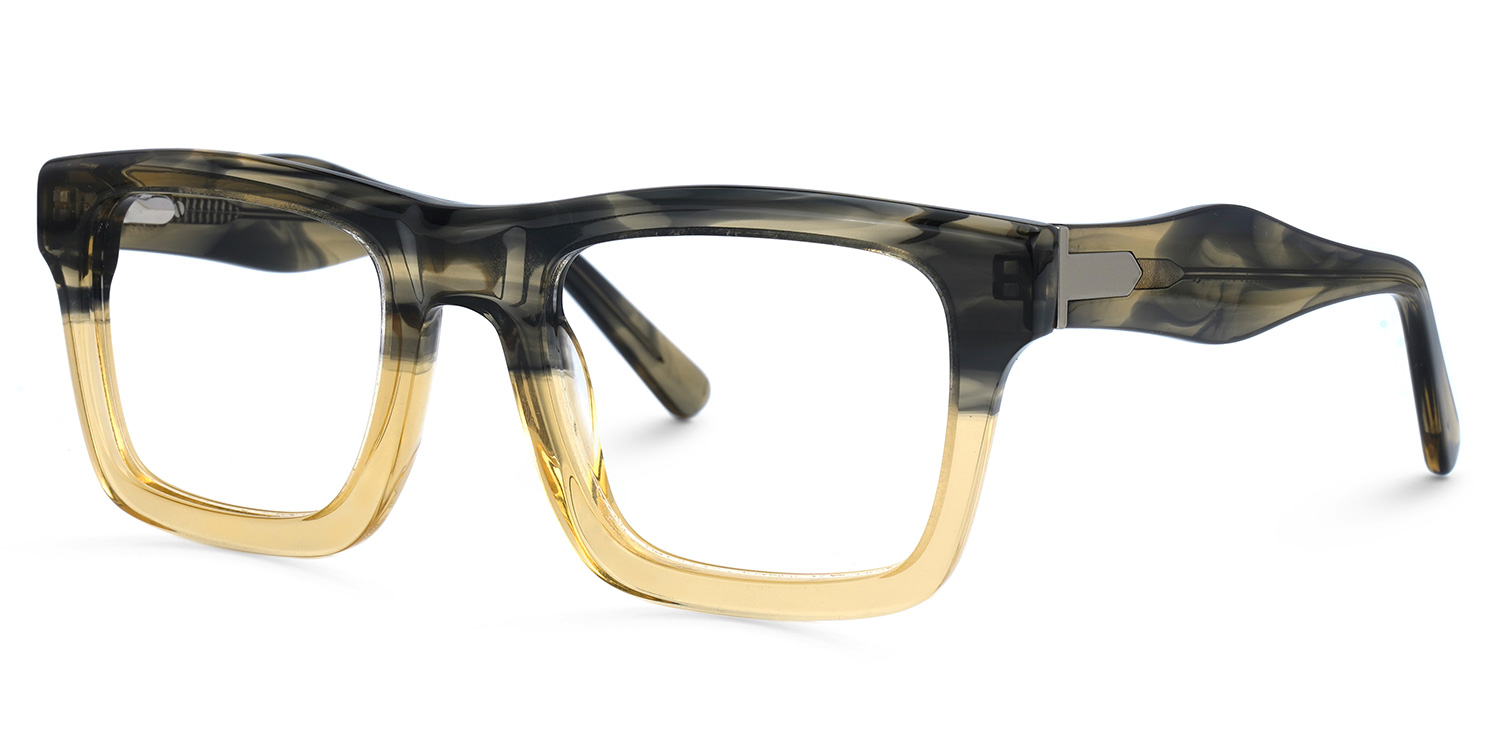 Rectangle Brown Glasses | Zeelool Eyeglass Frame Online1