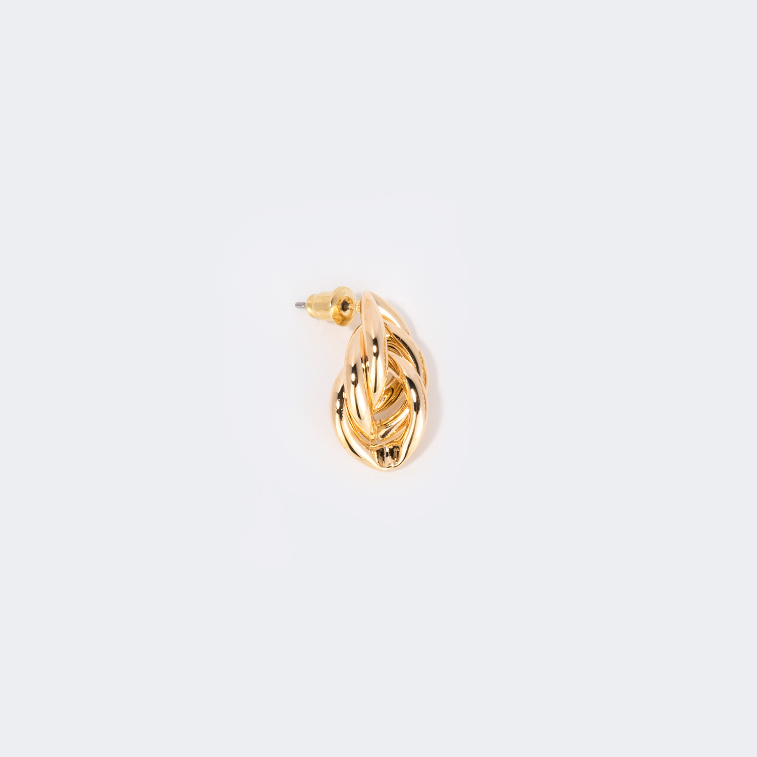 Stylish Braided Gold Earrings2