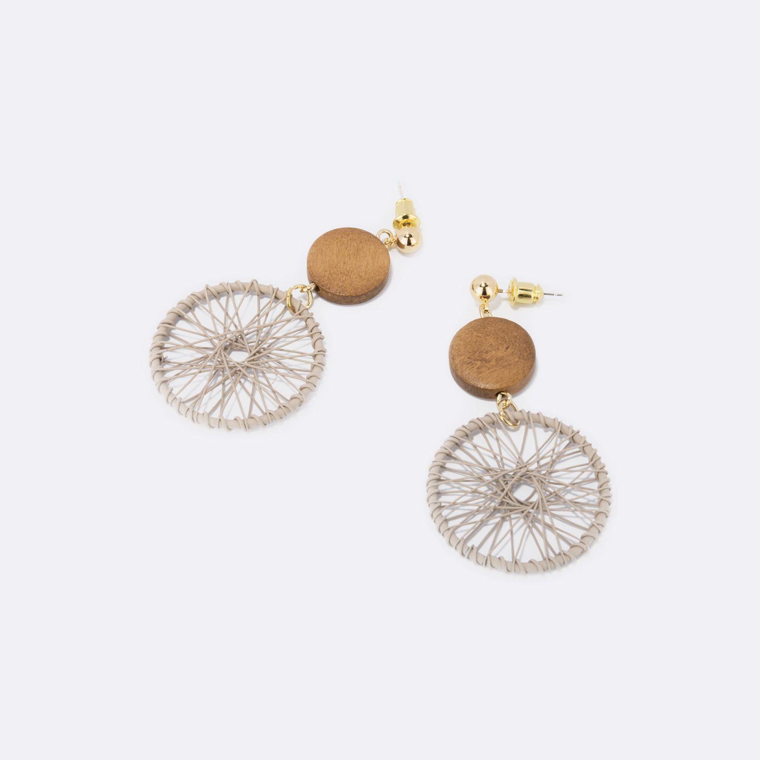 Stylish Weave Round Earrings