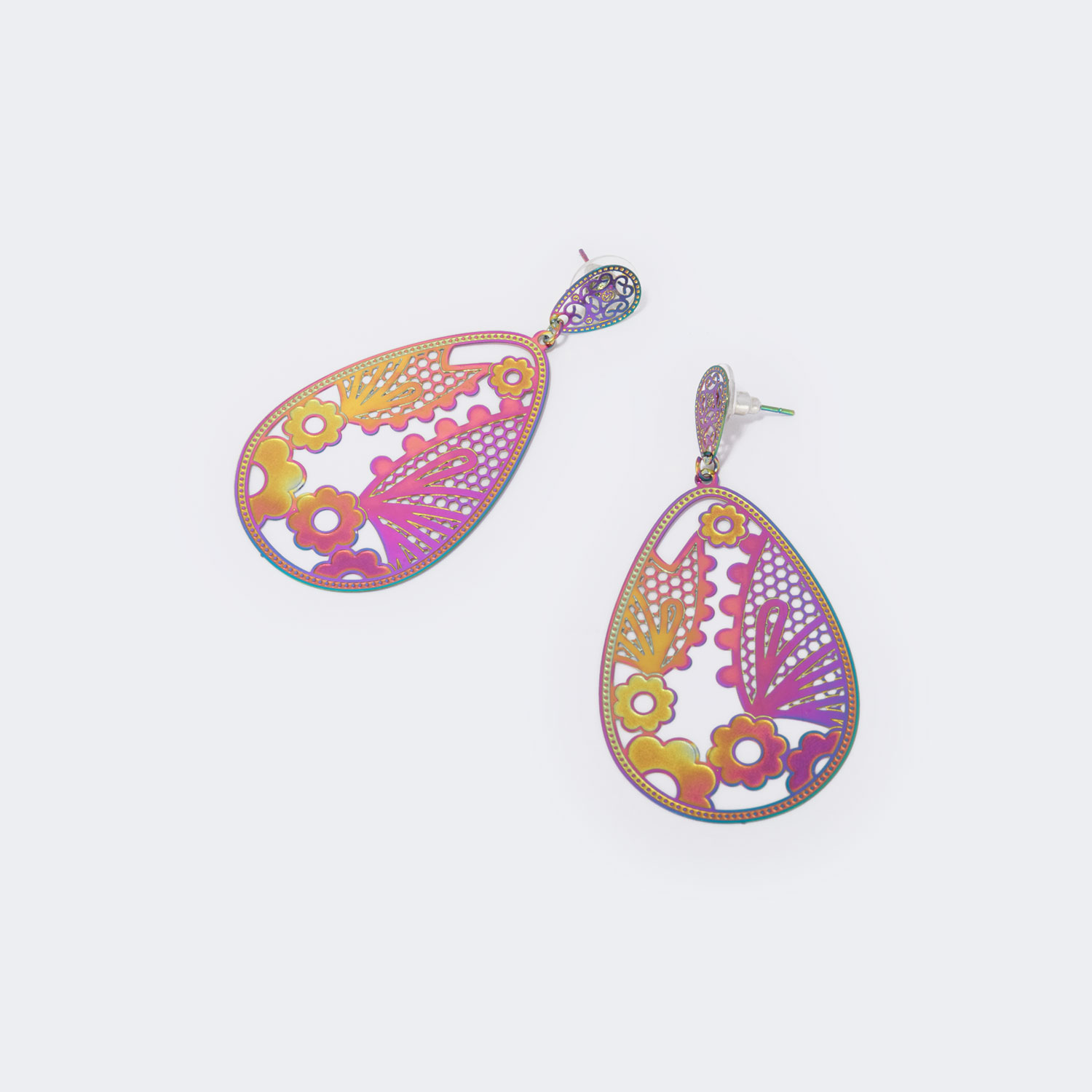 Stylish Hollowed-Out Purple Earrings0