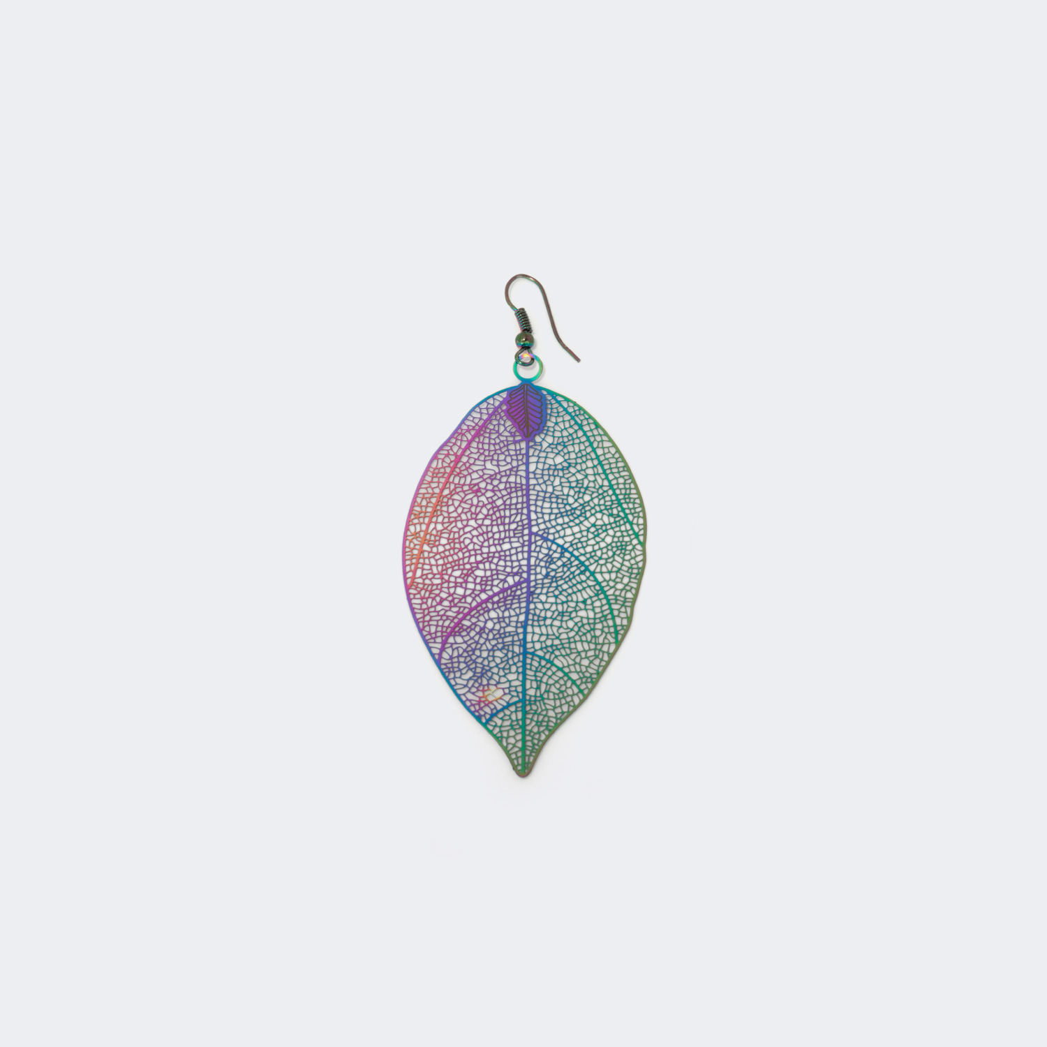 Stylish Leaf Shape Purple-Blue Earrings2