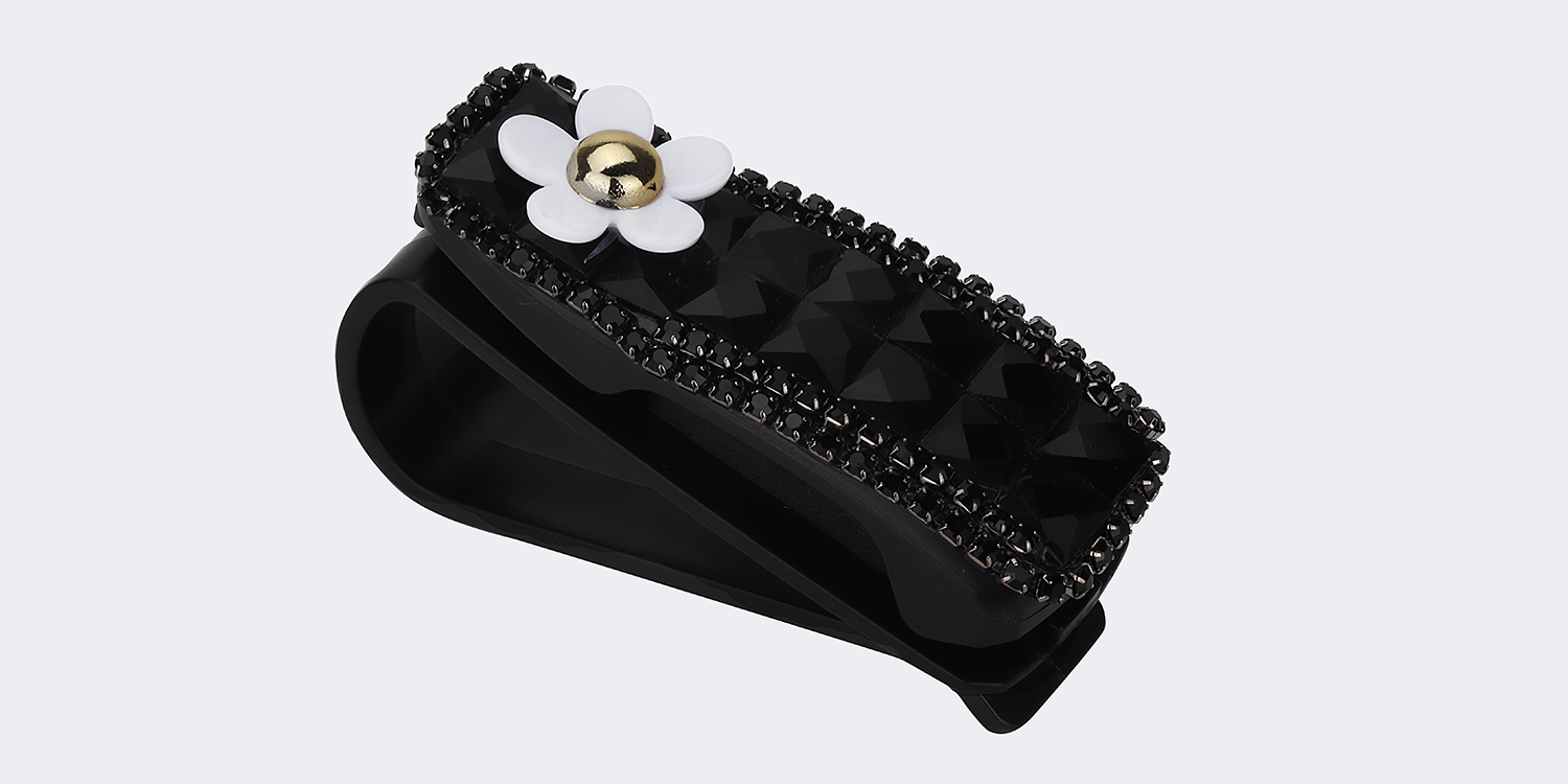  Sunflower Style Black Glasses Clip Card1