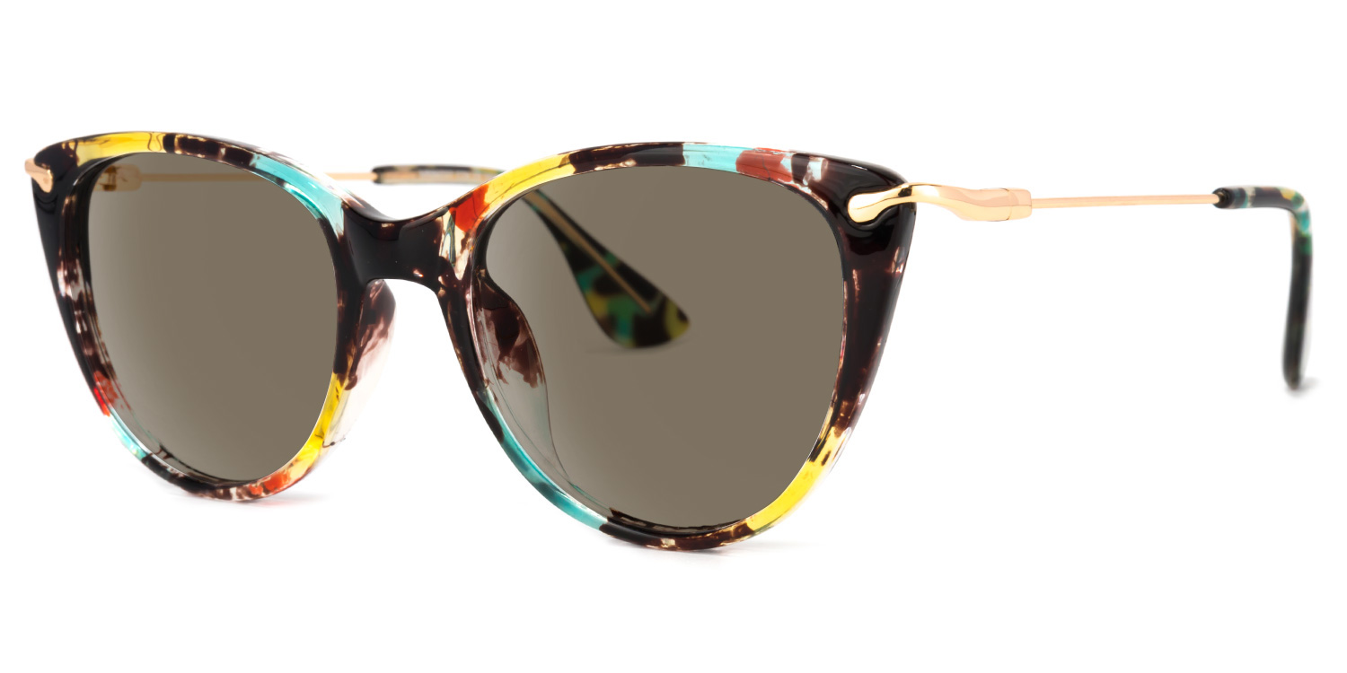 ZEELOOL Clement Cat Eye Floral Sunglassesw