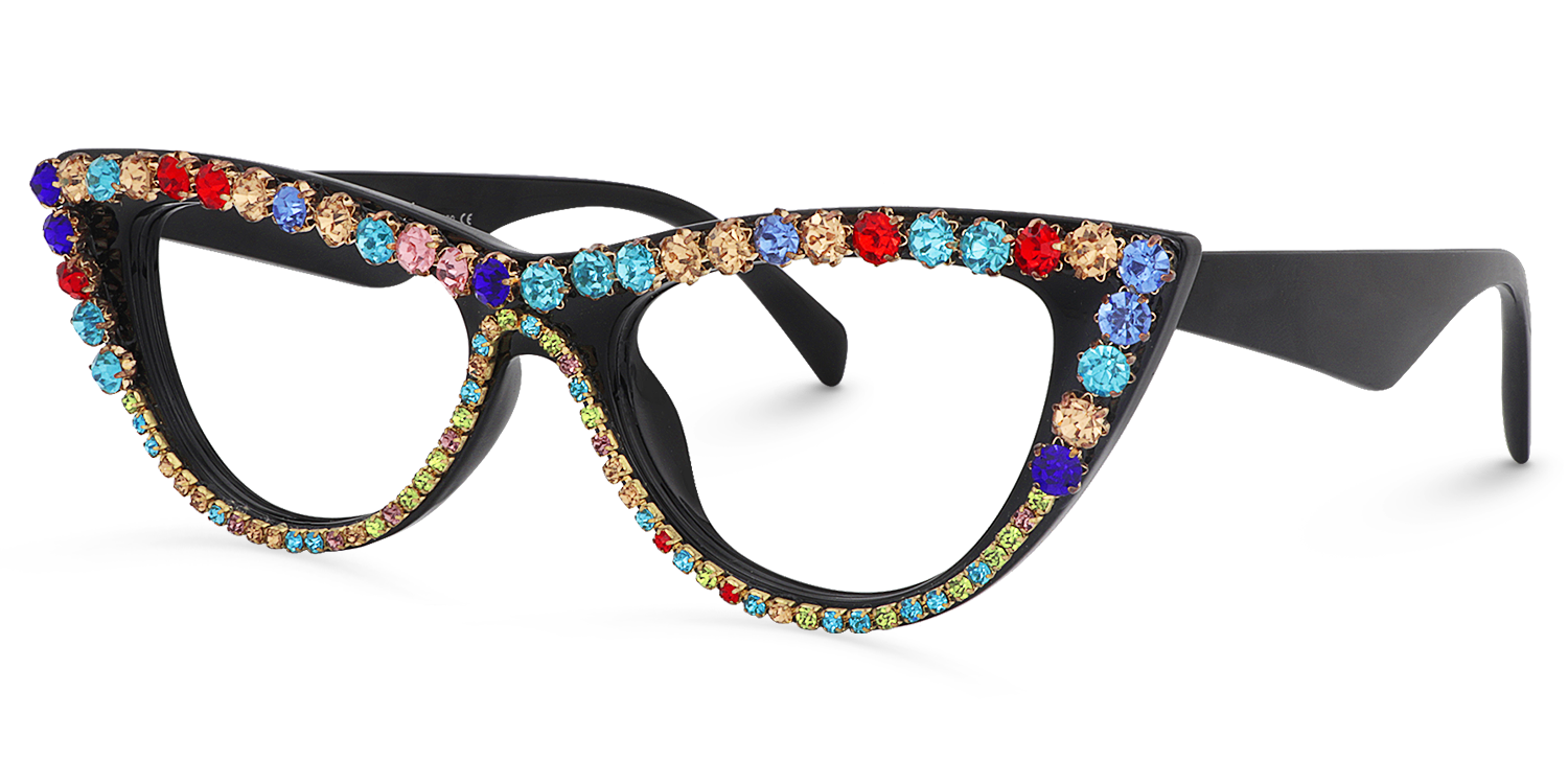 Lawal Cateye Black Glasses1