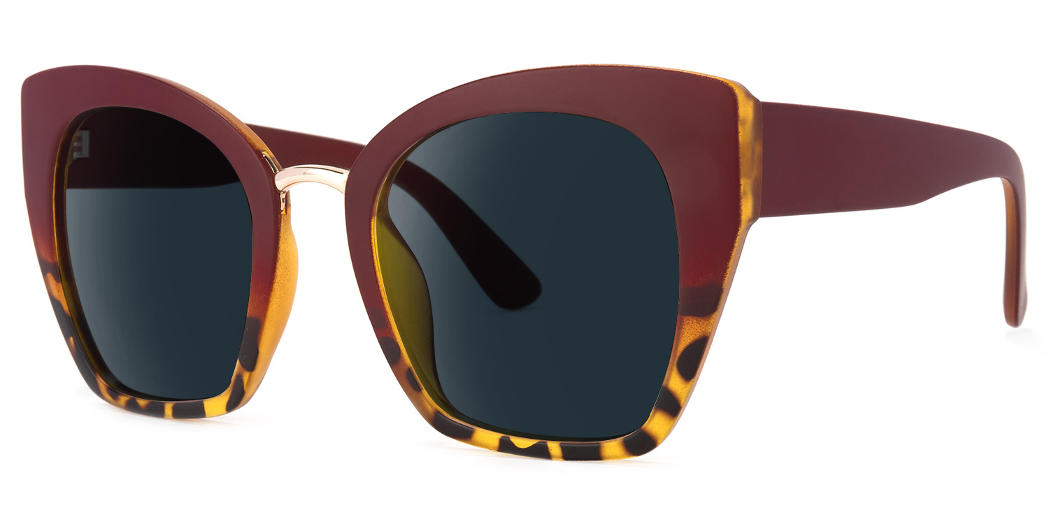 ZEELOOL Denis Cat Eye Red Sunglasses