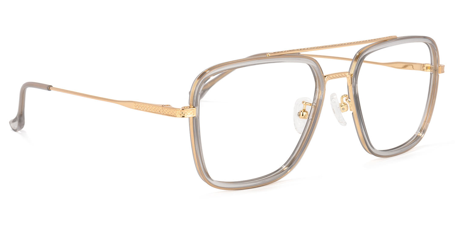 Nayeli Aviator Gray-Gold Glasses2