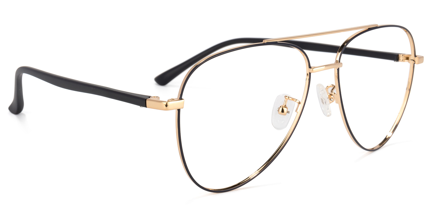 Paige Aviator Black-Gold Glasses2