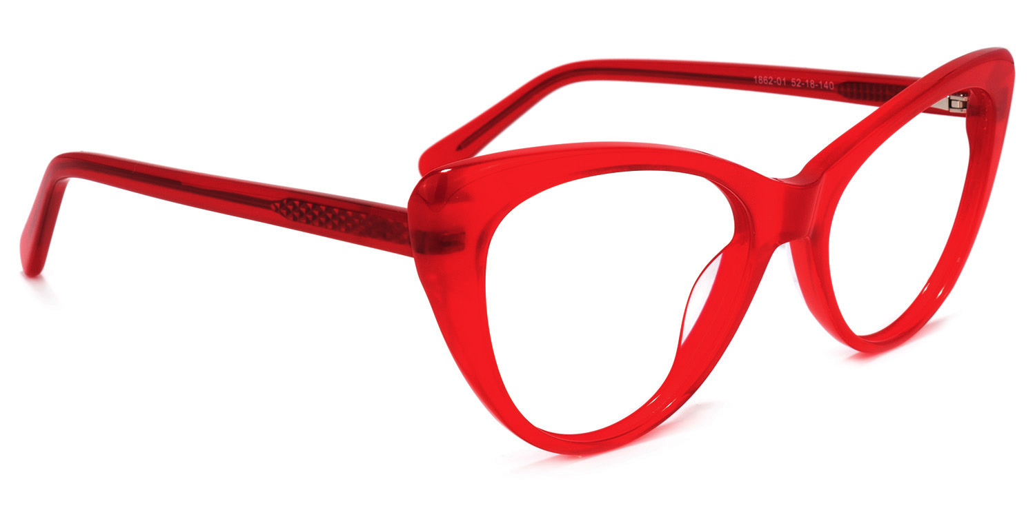 Cat Eye Red Glasses | Zeelool Glasses2