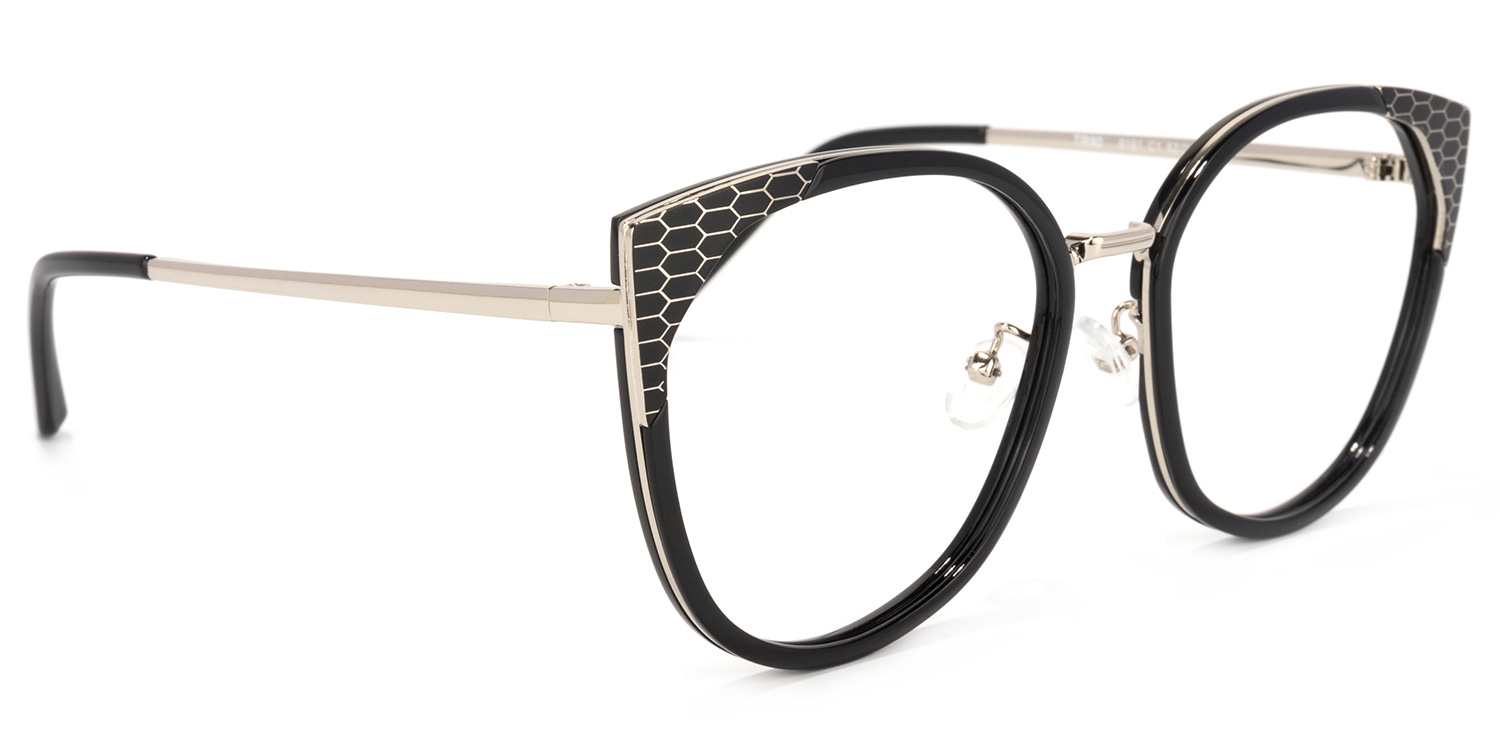 Yvette Cateye Black Glasses2
