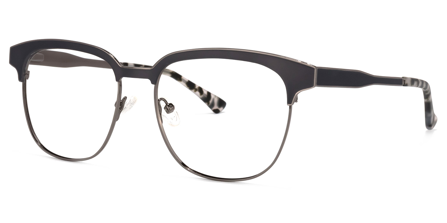 ZEELOOL Wren Browline Dark-Gray Glasses