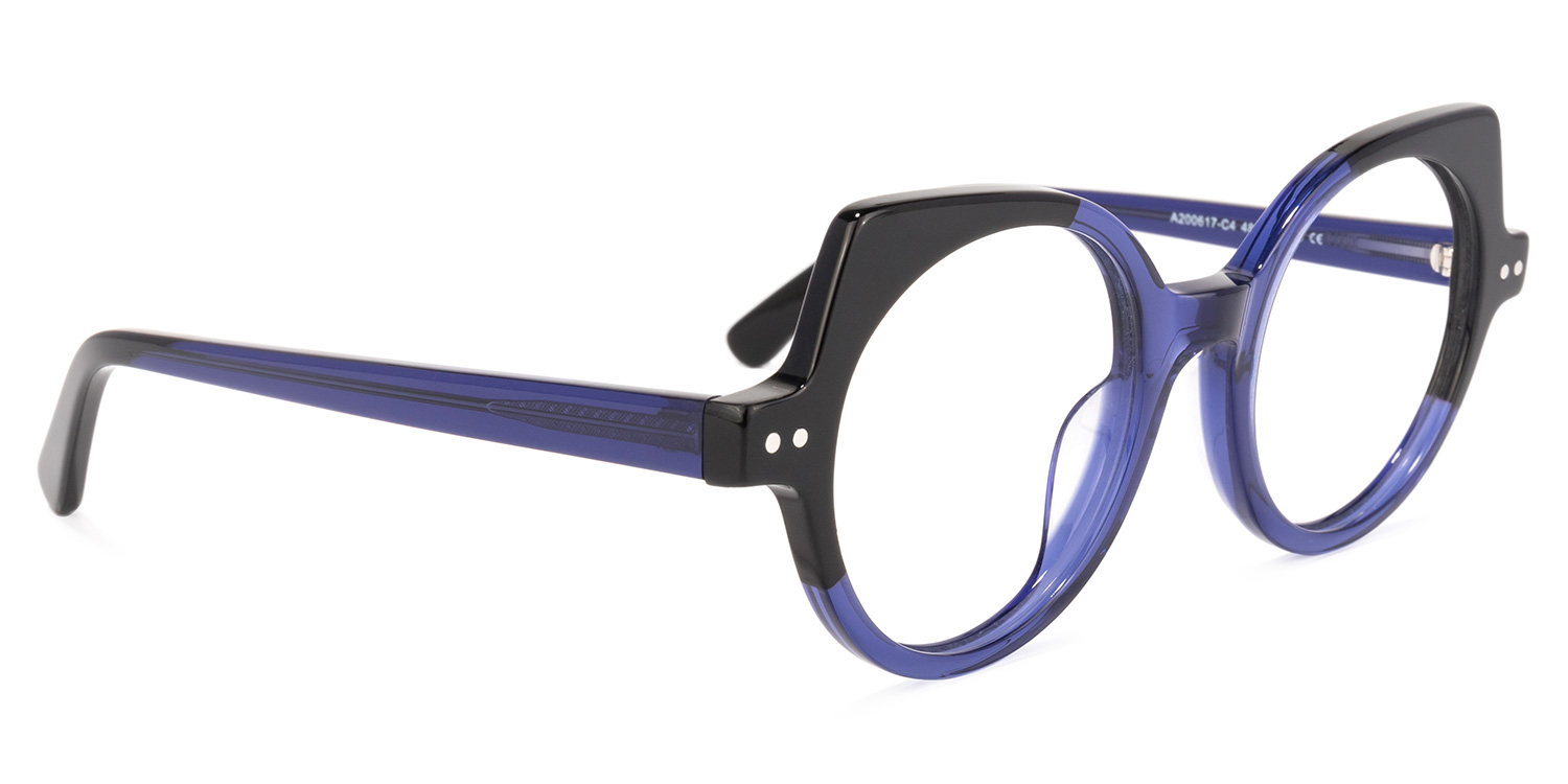 Gilbert Cateye Dark-Blue Glasses2