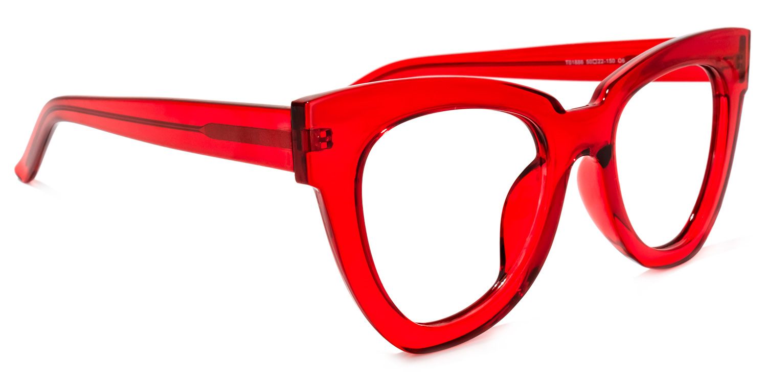 Yaser Geometric Red Glasses2