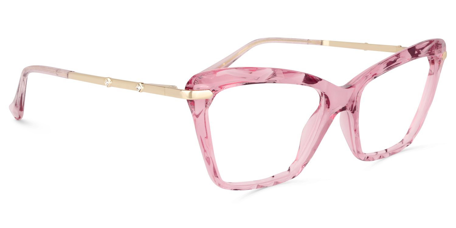 Cateye Pink Glasses | Zeelool Eyewear Online2