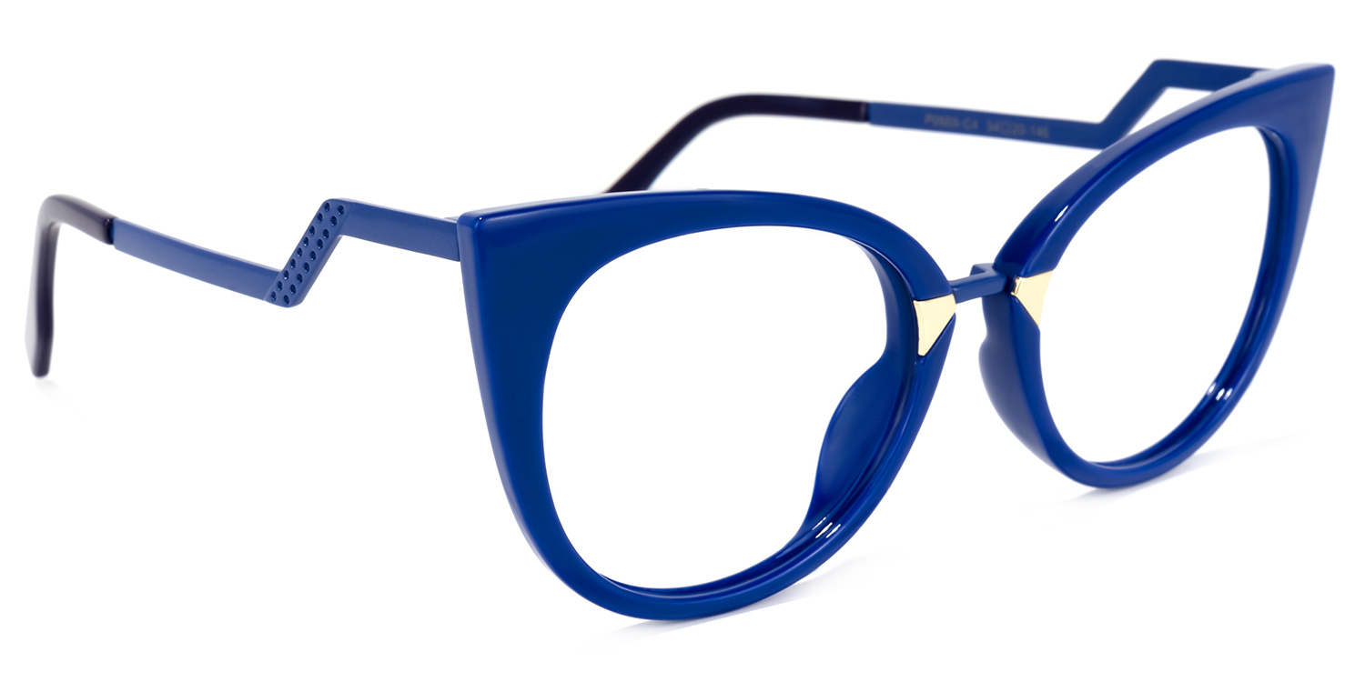 Jacqueline Cat Eye Blue Glasses2
