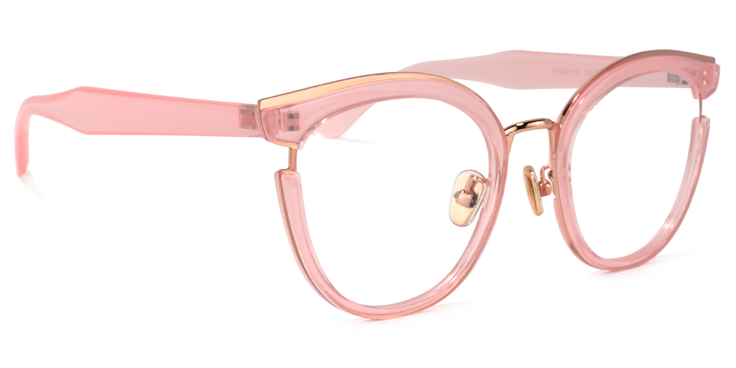 Eleanore Cat Eye Pink Glasses2