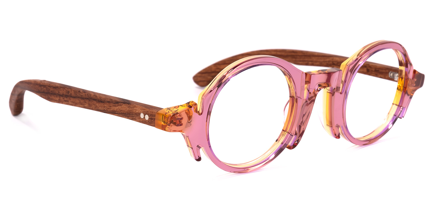 Charlie Round Pink Glasses2
