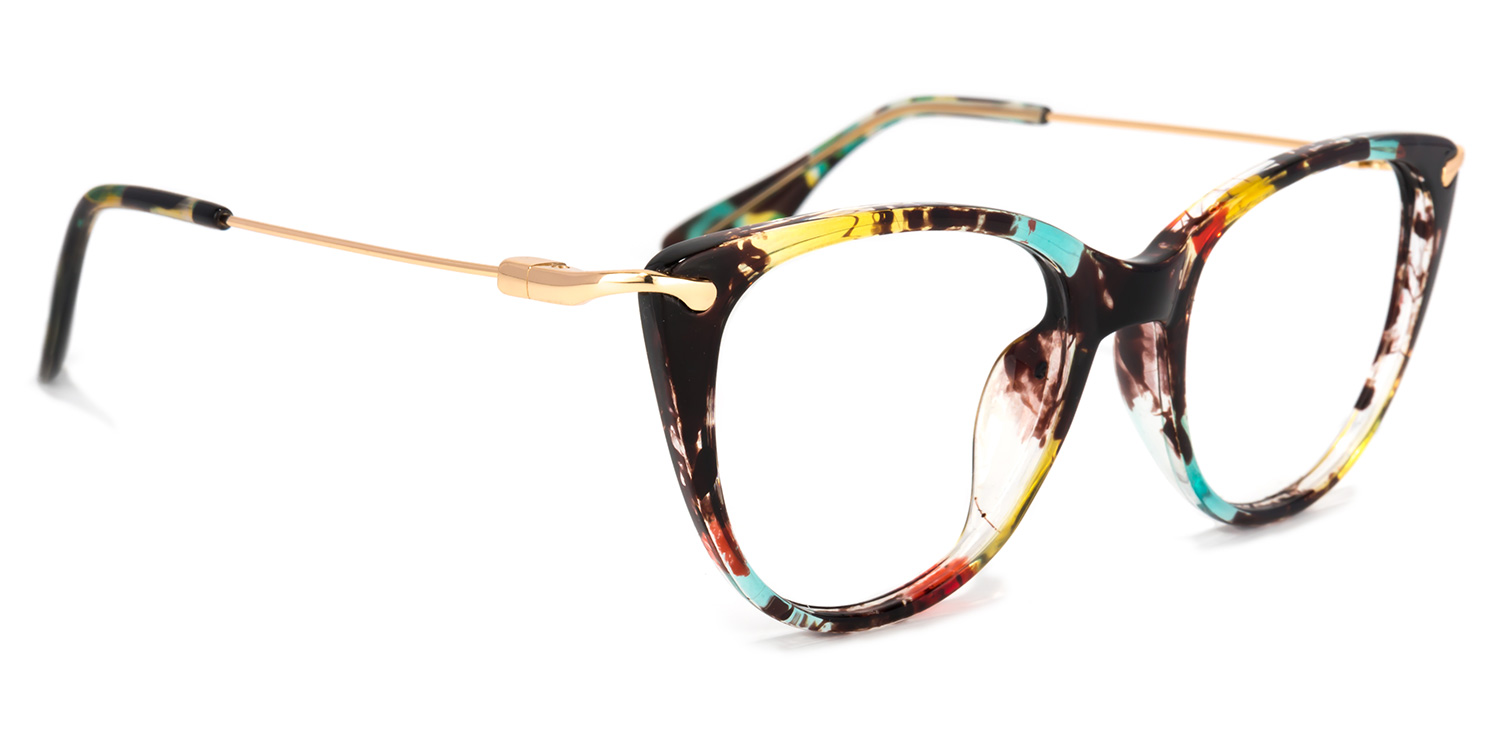 Clement Cat Eye Floral Glasses2
