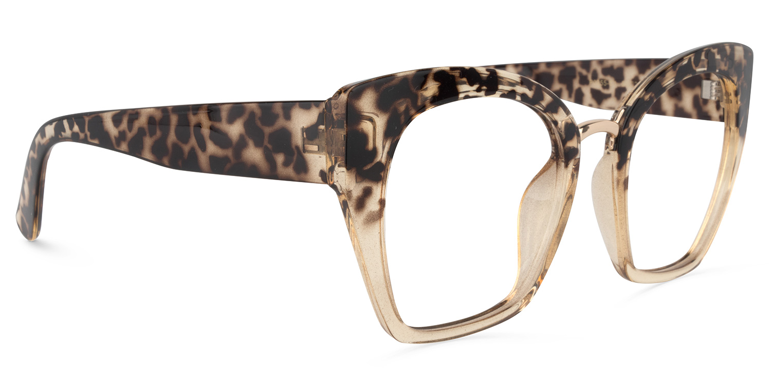 Denis Cat Eye Light Tortoise Glasses4