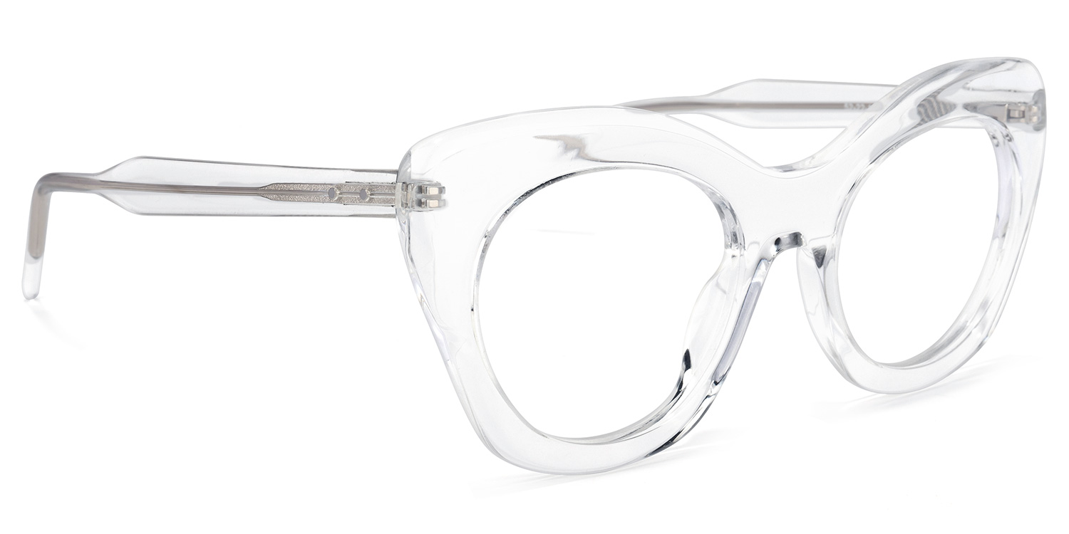 Cat-eye Crystal Glasses | Zeelool Glasses2