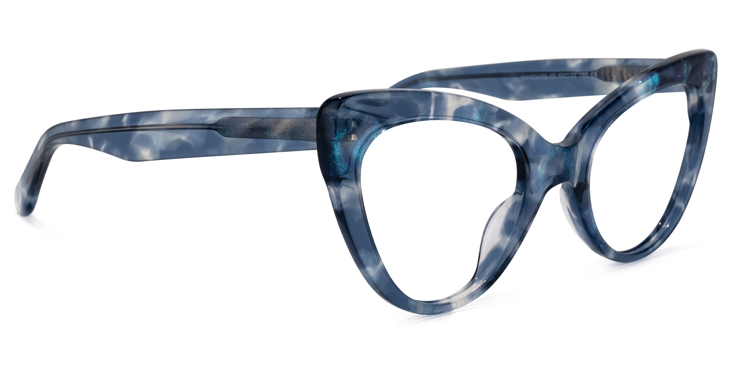 Stjules Cateye Blue Glasses2