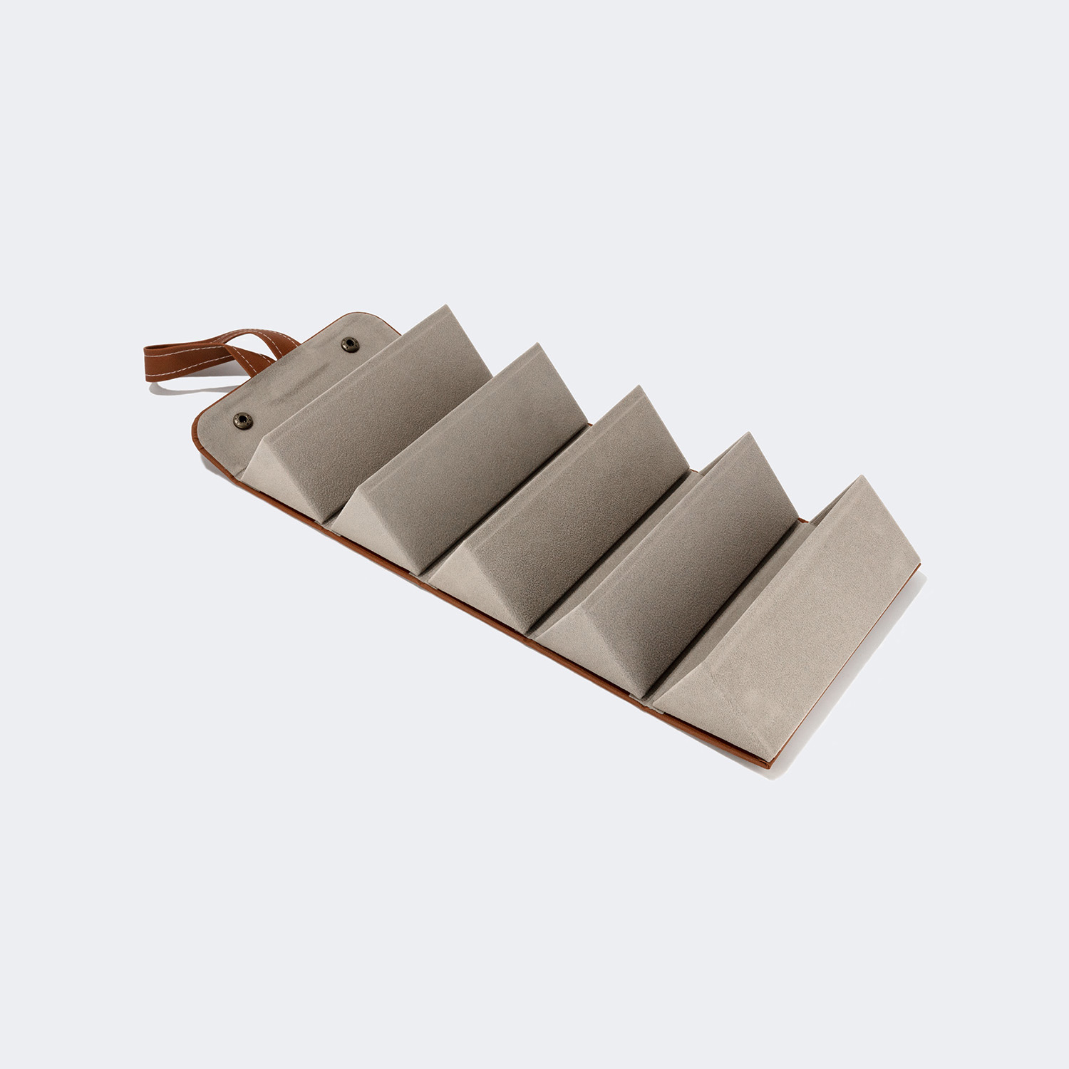 High-end Leather Hanging Brown Eyeglasses Storage Box