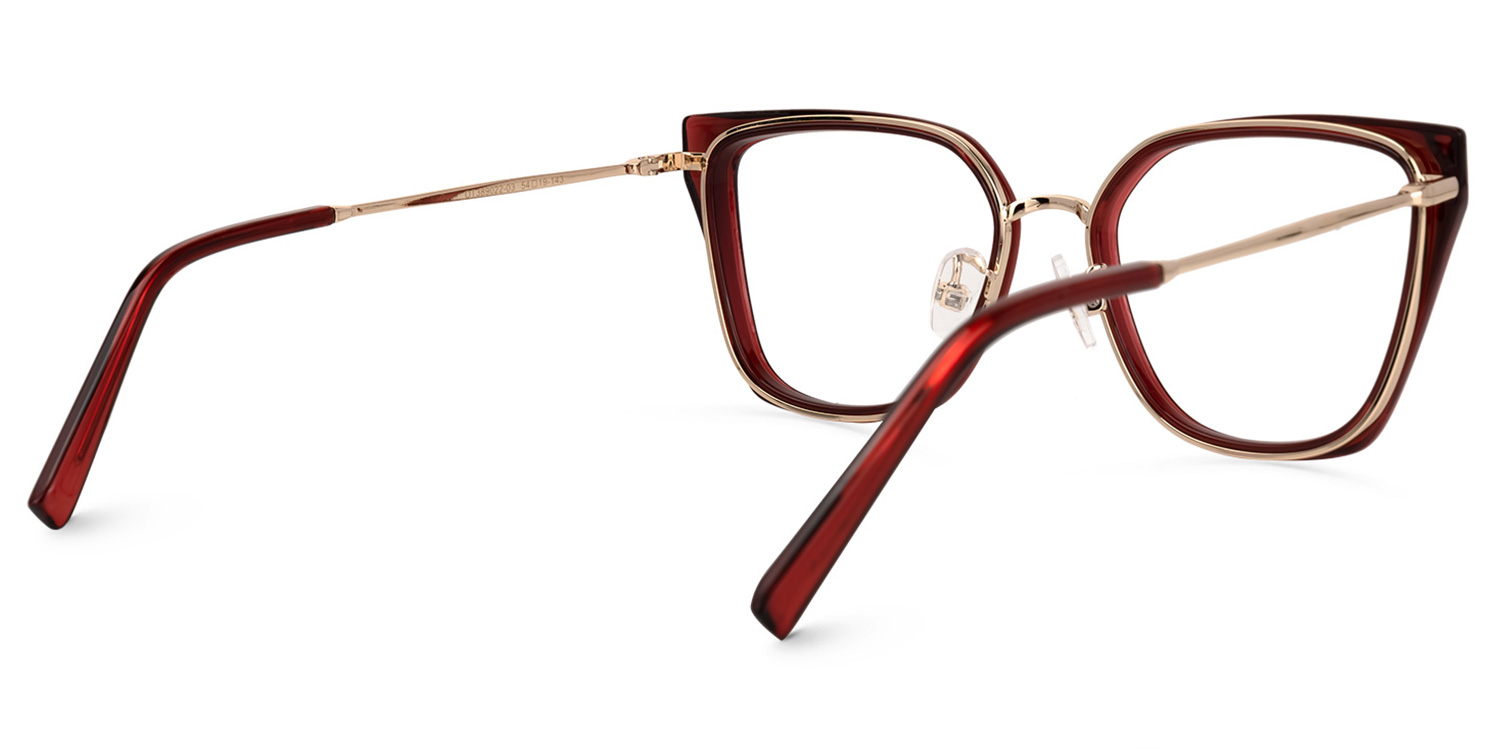 Martine Square Red Glasses3