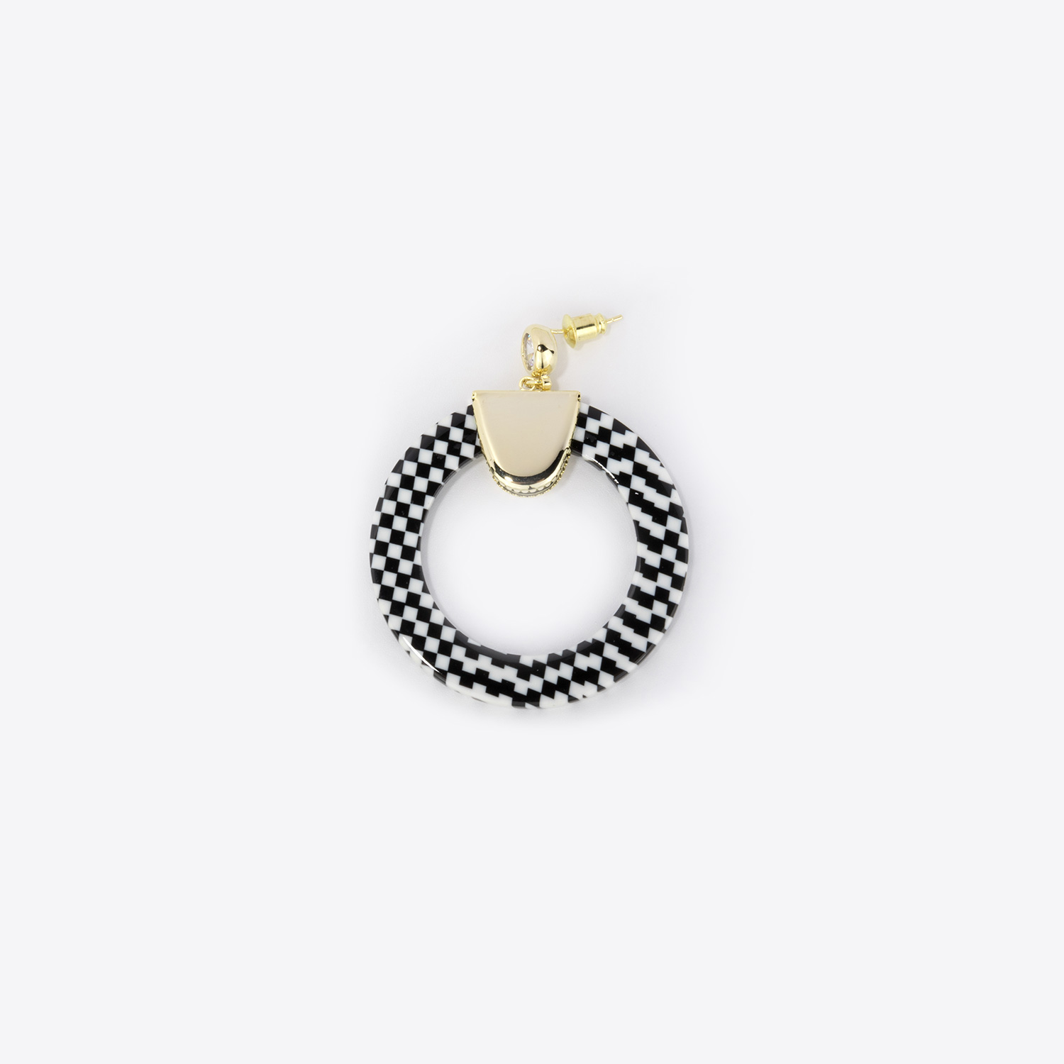 Stylish Arch Green Earrings2