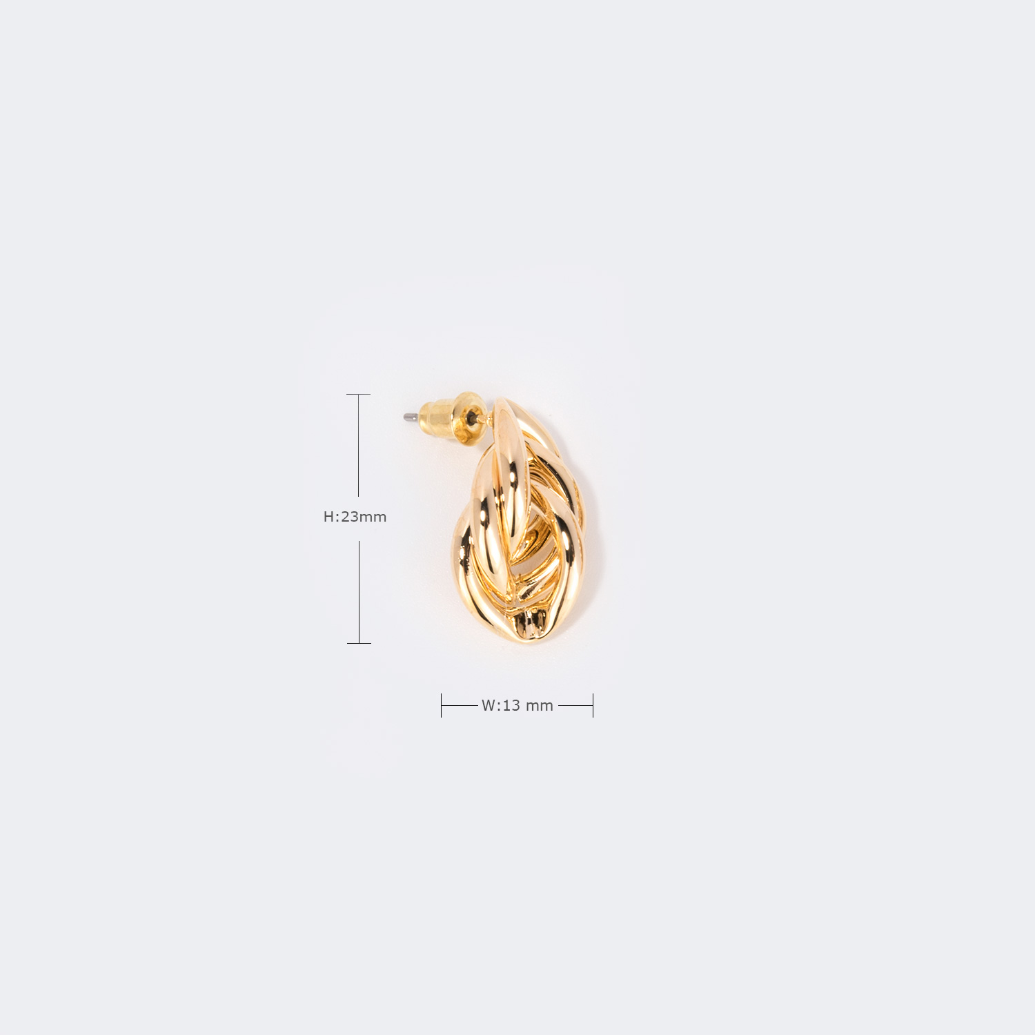 Stylish Braided Gold Earrings3