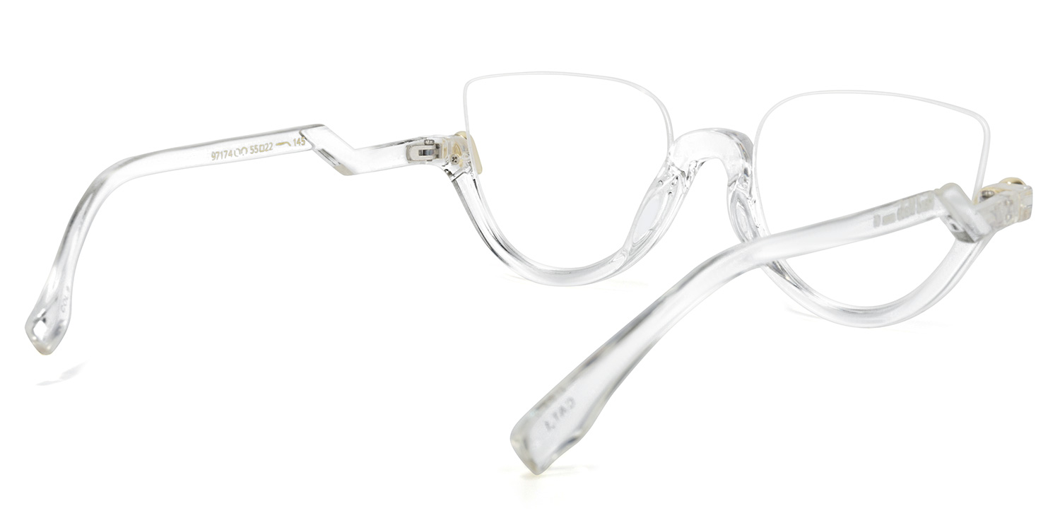 Felicia Cat Eye Crystal Glasses (Z-shaped Arms)4