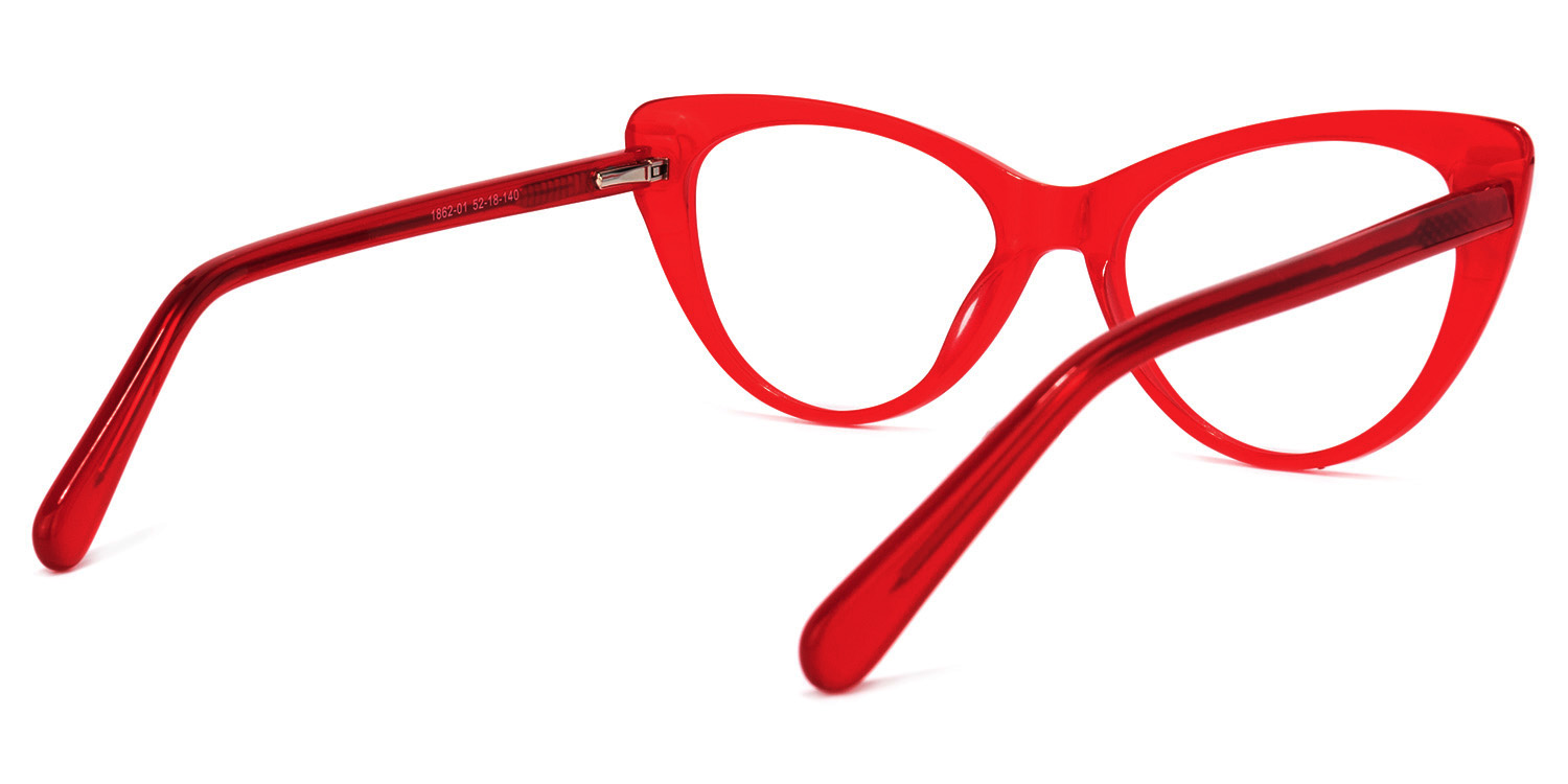 Cat Eye Red Glasses | Zeelool Glasses5