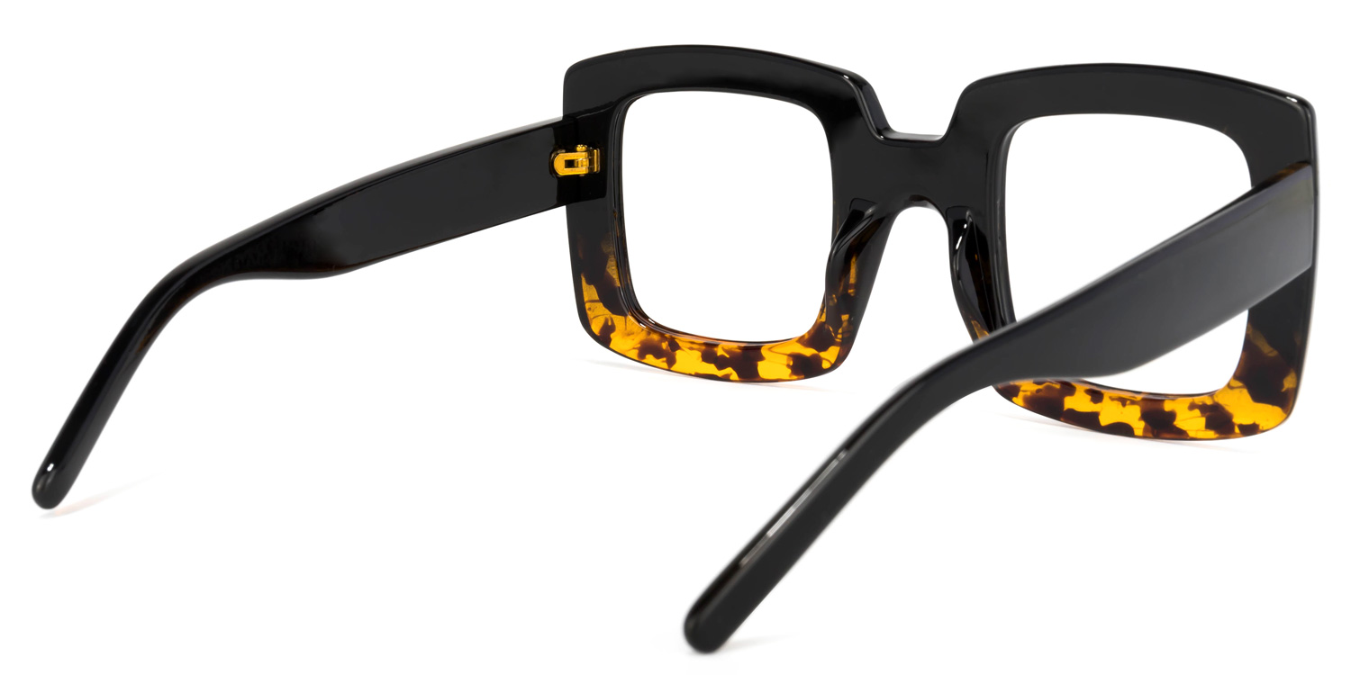 Quincey Square Black Glasses4