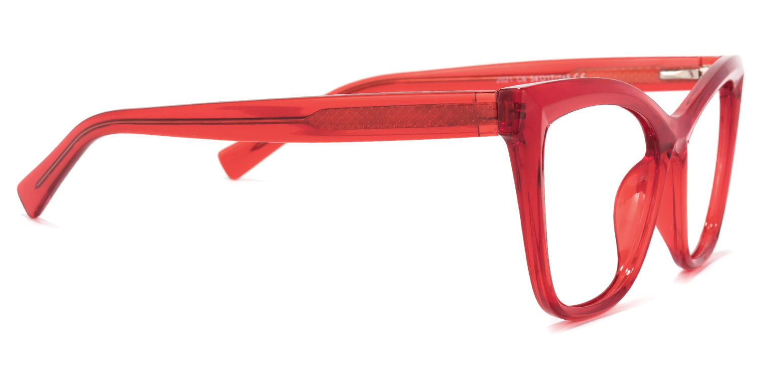 Raegan Cateye Red Glasses3
