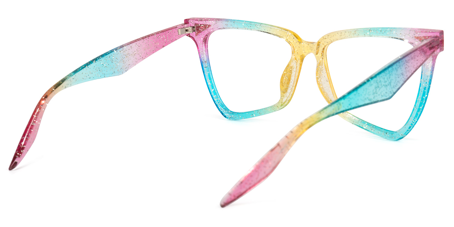 Geometrical Rainbow Eyeglasses | Zeelool Glasses5