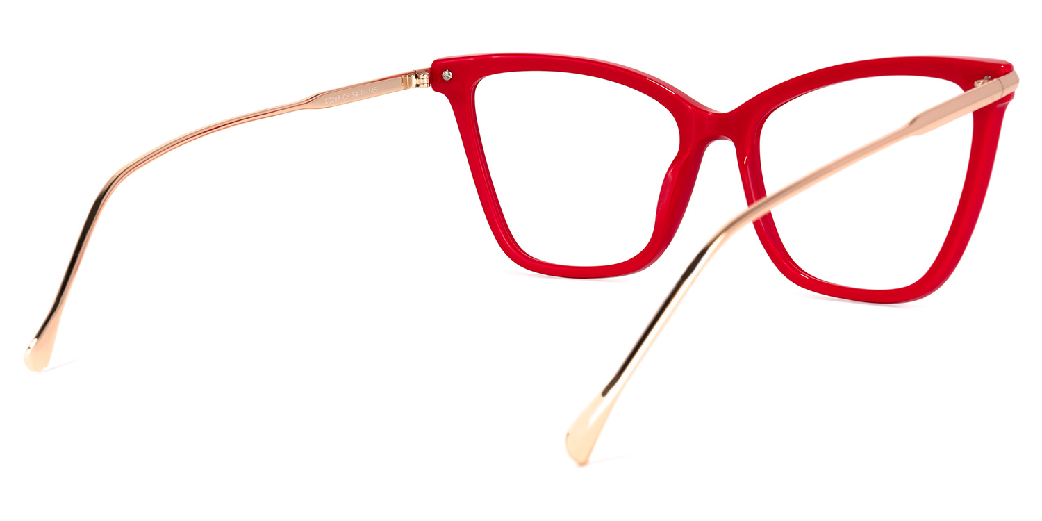 Cat Eye Red Glasses | Zeelool Glasses4