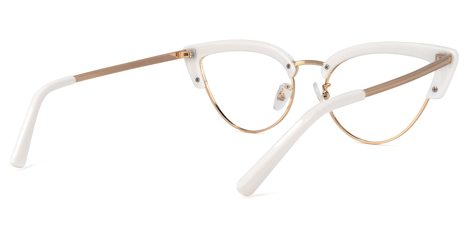Eloisa Cateye White Glasses4