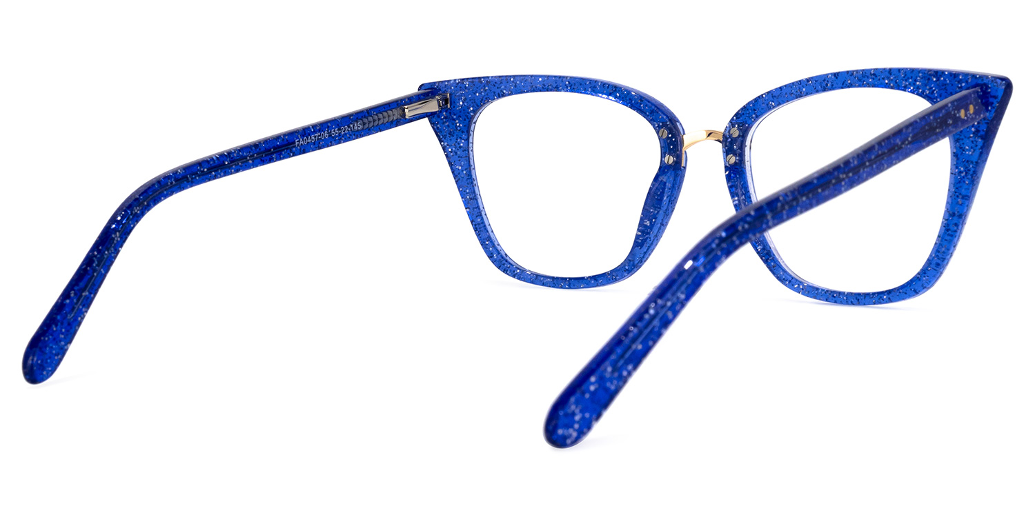 Martha Cat Eye Blue Glasses5