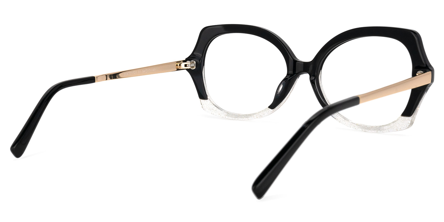 Sugarplum Geometric Black-Green Glasses4