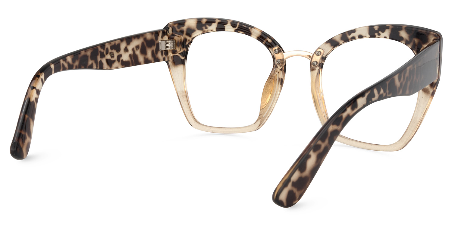 Denis Cat Eye Light Tortoise Glasses5