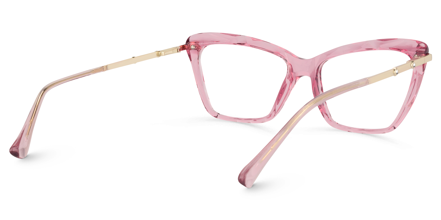 Cateye Pink Glasses | Zeelool Eyewear Online4