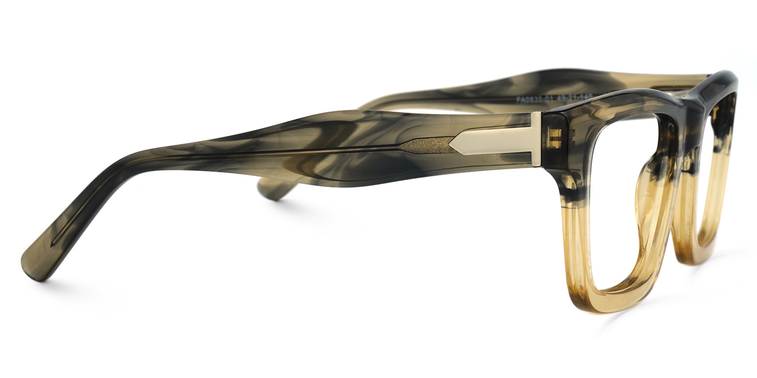 Riley Rectangle Cameo-Green Glasses2