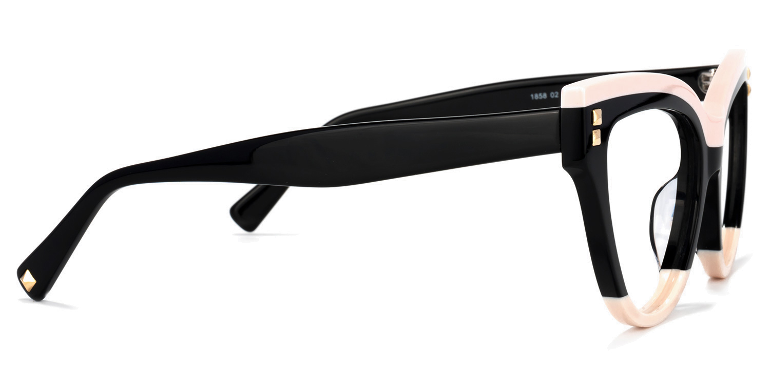 Cat eye Black Glasses | Zeelool Glasses3