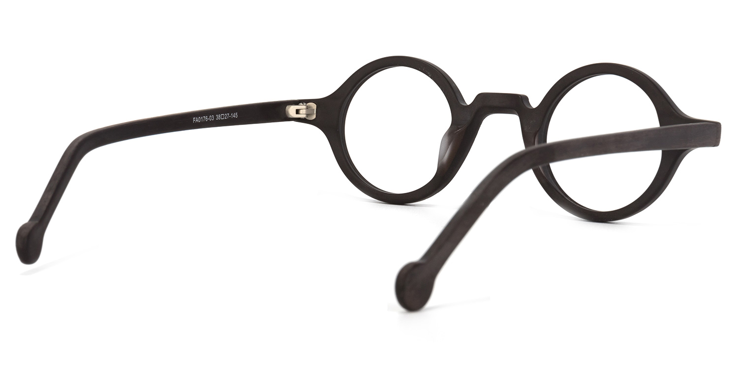 Round Burnt Umber Glasses | Zeelool Eyeglasses Online4